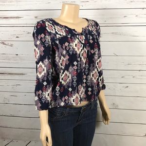 5 for $20 Tribal flowy crop top size small